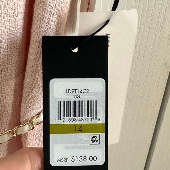 NWT Size 14 PINK LINEN DRESS - Picture 12 of 12